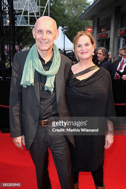 Peter Herrmann and his wife attend the German premiere of the film 'Exit Marrakesch' at Lichtburg on October 18, 2013 in Essen, Germany.