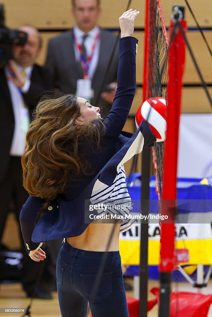 The Duchess Of Cambridge Attends A Sportaid Athlete Workshop