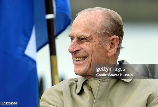 Prince Philip, Duke of Edinburgh attends the renaming ceremony for the clipper ship 'The City of Adelaide' on October 18, 2013 in London, England.