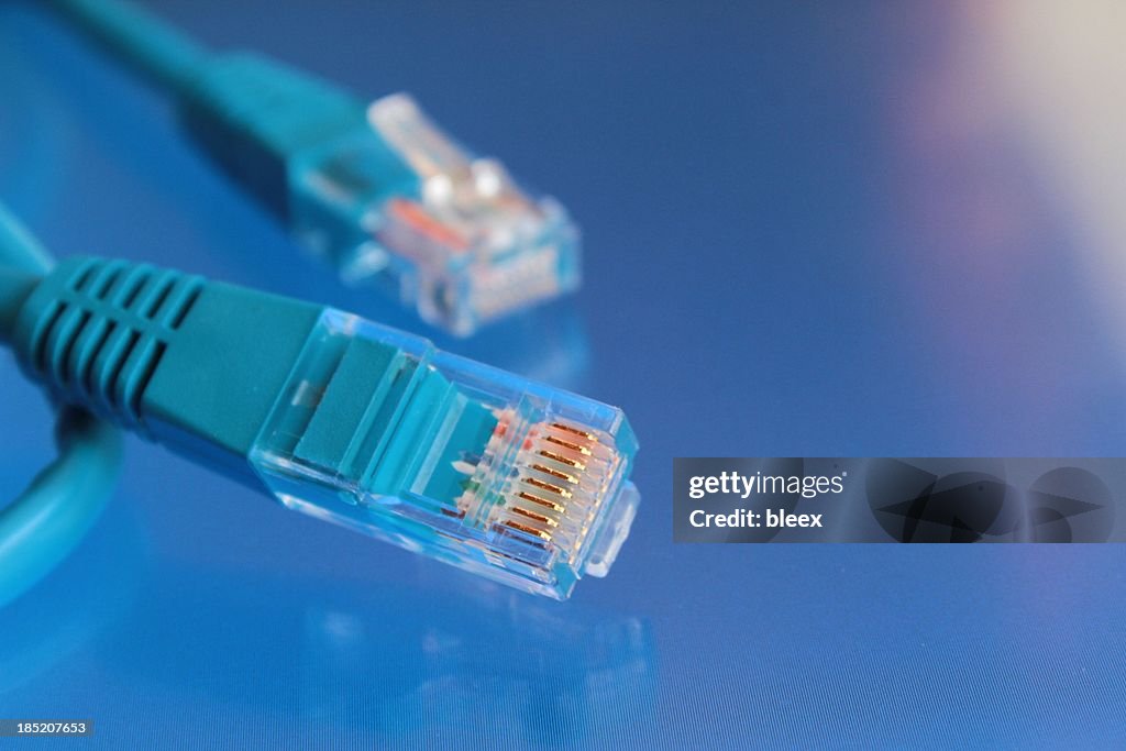 Azul cable ethernet