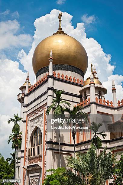 singapore moschea del sultano kampong glam - arab street singapore foto e immagini stock