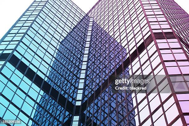 modern glass architecture - mergr stock pictures, royalty-free photos & images