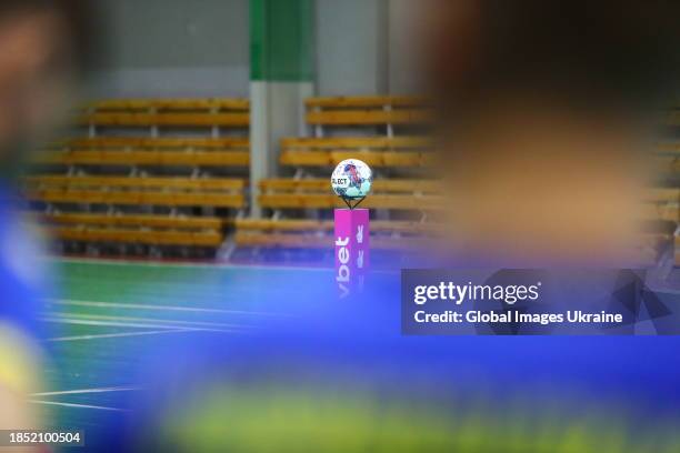 Matchball Select is seen before the match FC Hit v in.IT Lviv on December 9, 2023 in Kyiv, Ukraine.