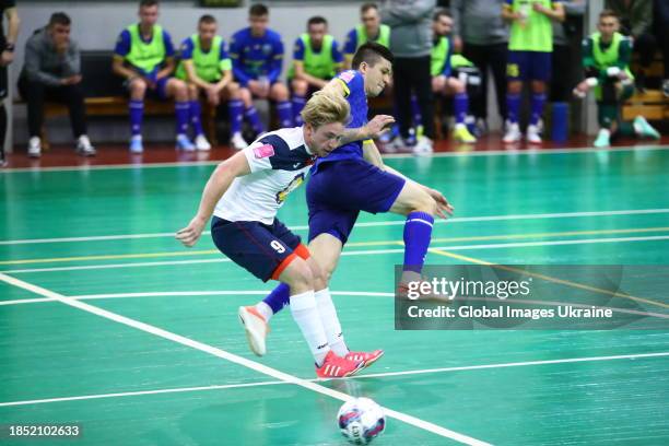 Oleksandr Smetanenko of FC Hit in action during the match FC Hit v in.IT Lviv on December 9, 2023 in Kyiv, Ukraine.