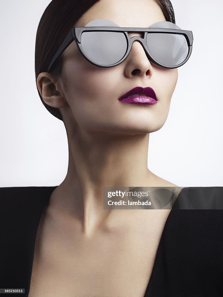 Woman with trendy eyewear