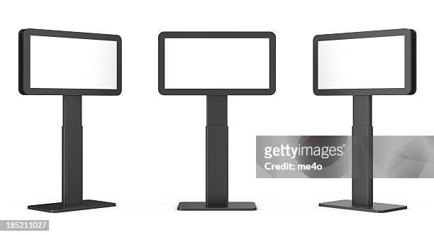 3d blank video display stand - tradeshow stock pictures, royalty-free photos & images