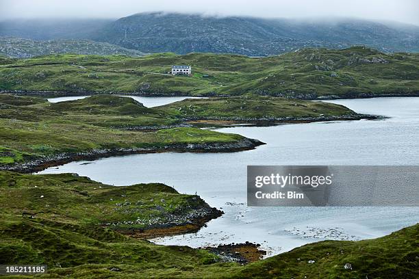 coastline in scotland, uk - distant hills stock pictures, royalty-free photos & images
