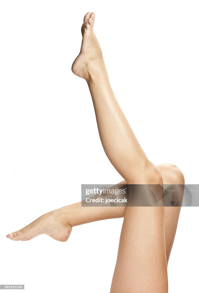Frau eng anliegende Beine
