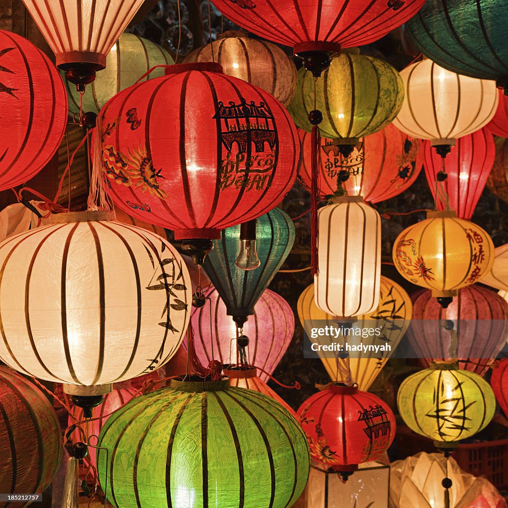 Silk lanterns in Hoi An city, Vietnam