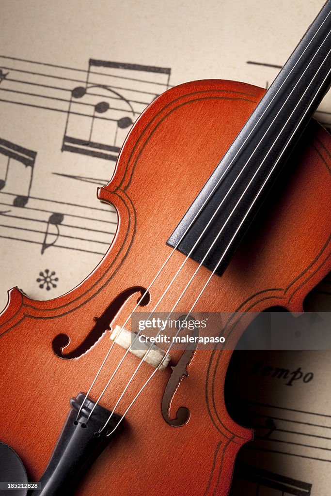 Violino na Pauta de Música