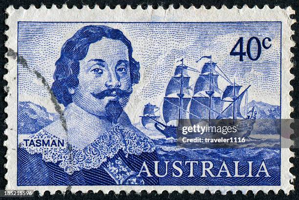 tasman stamp - colonialism stock pictures, royalty-free photos & images