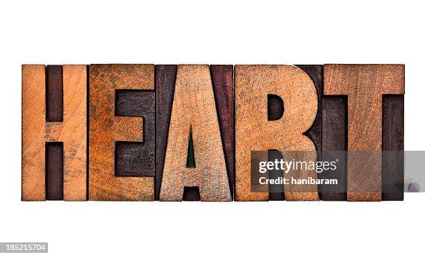 heart - letterpress letters - printing block stock pictures, royalty-free photos & images