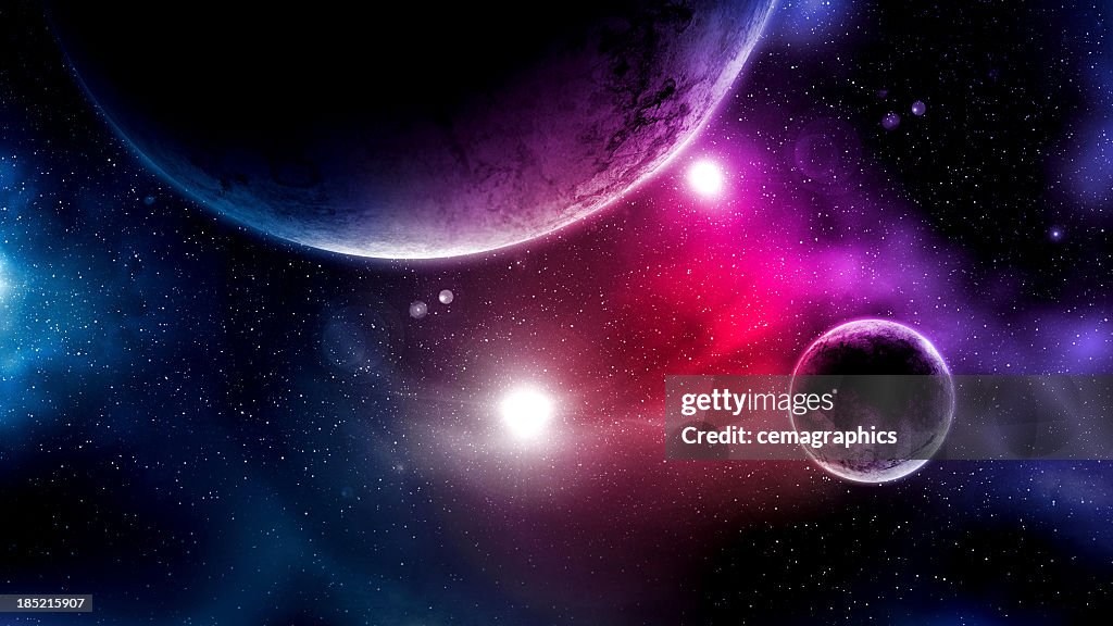 Big pianeti e stelle galaxy di spazio