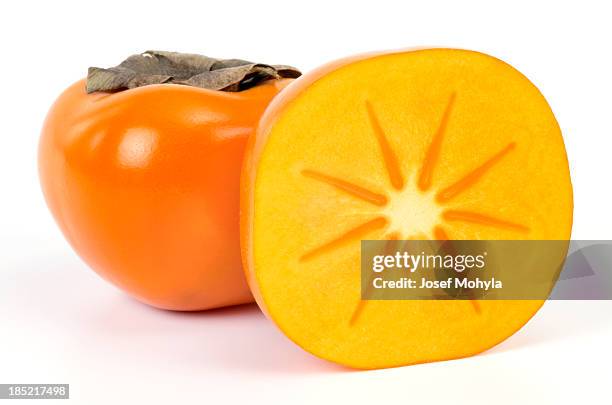 persimmons - caqui fruta tropical - fotografias e filmes do acervo