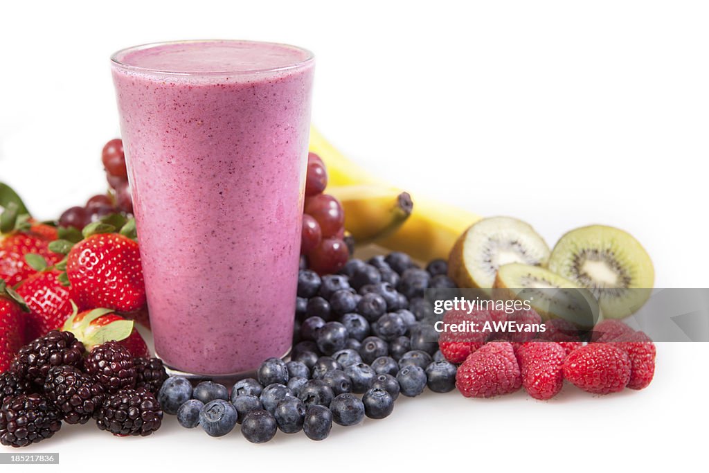 Batido de frutas, berry