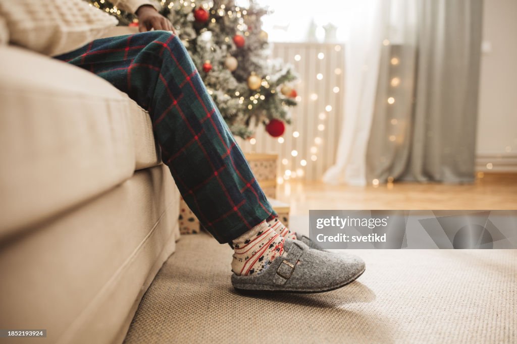 Getting up from sofa on Christmas