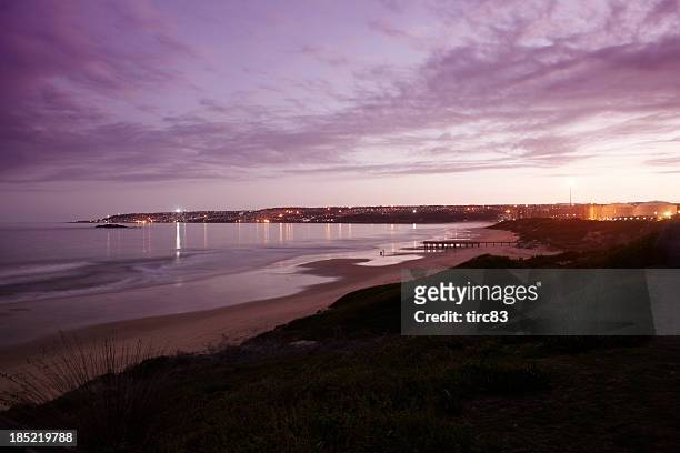 sunset beach and bay scene - mossel bay stock pictures, royalty-free photos & images