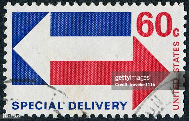 special delivery stamp - number 60 stockfoto's en -beelden