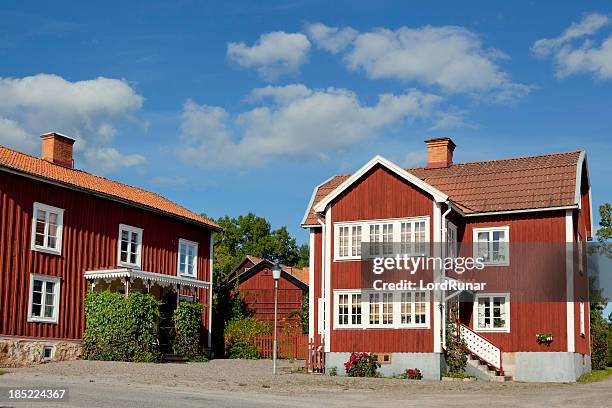 swedish country village - house sweden stock pictures, royalty-free photos & images