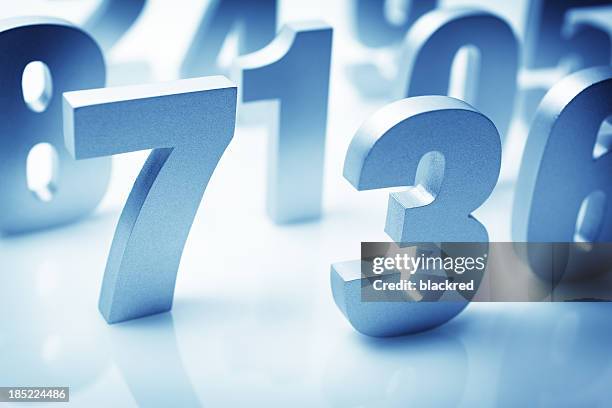 numbers - number 7 stockfoto's en -beelden