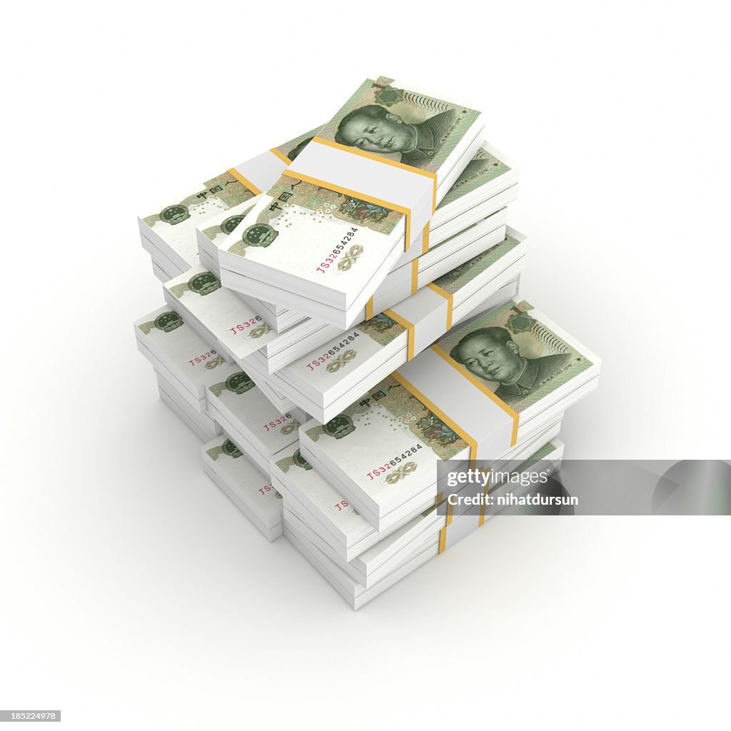 Pilha de incluído Yuan Bills