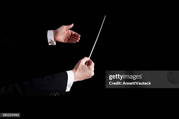 conductor - conductor leading orchestra stock-fotos und bilder