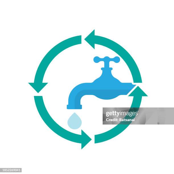 stockillustraties, clipart, cartoons en iconen met save water - waterbesparing