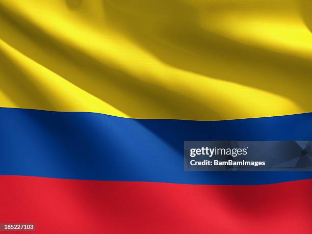 close up flag - colombia - colombia stockfoto's en -beelden