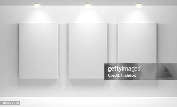 gallery interior with empty - art museum stock pictures, royalty-free photos & images