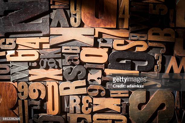 letterpress blocks background - single word 個照片及圖片檔