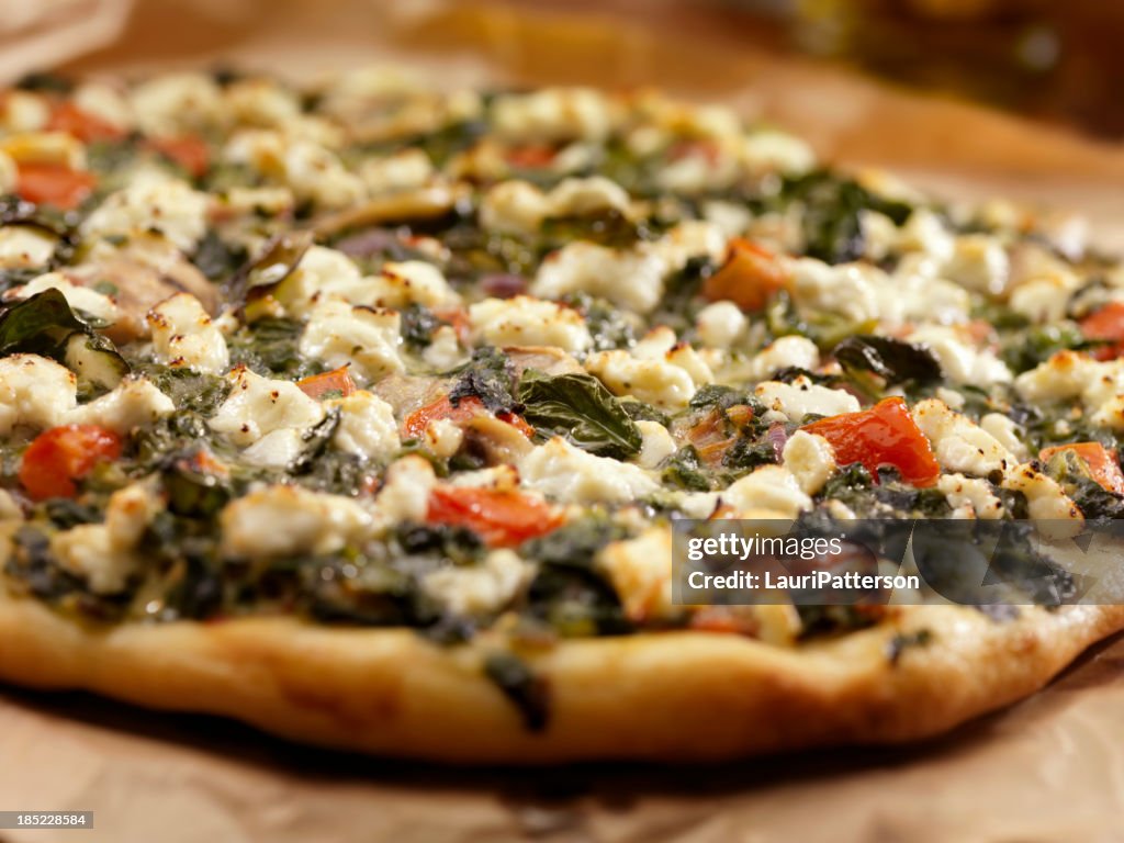 Spinach and Goat Cheese Pizza