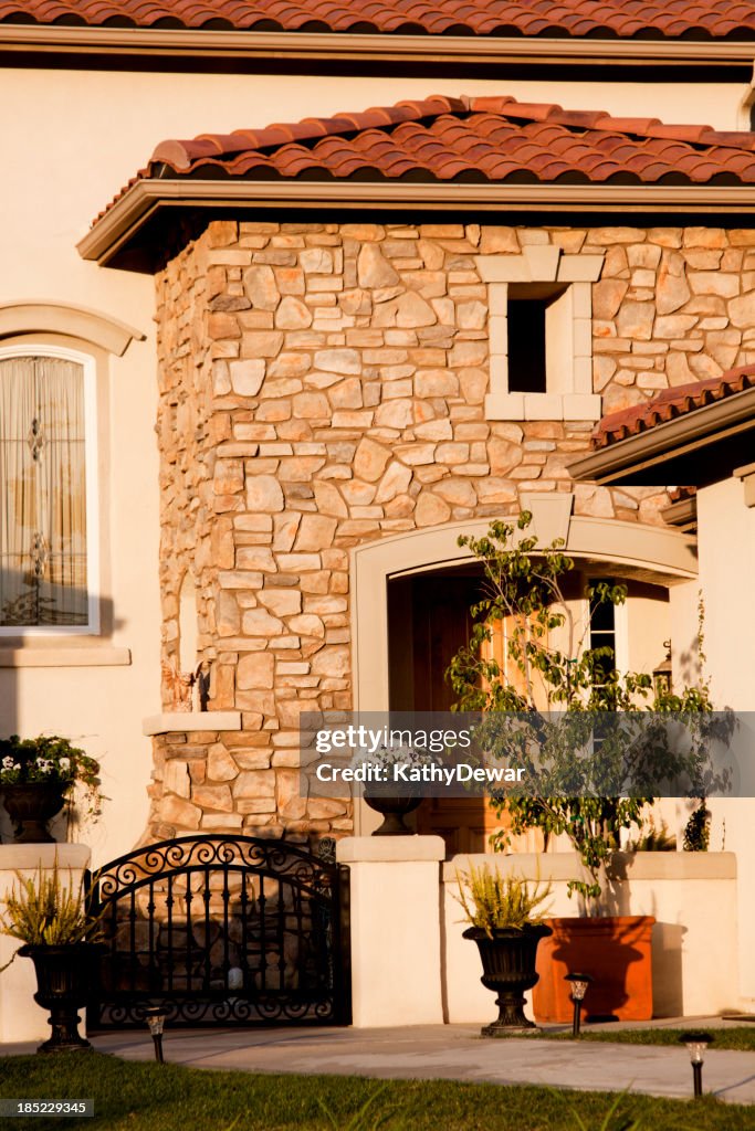 Stucco and Stone Home Exterior