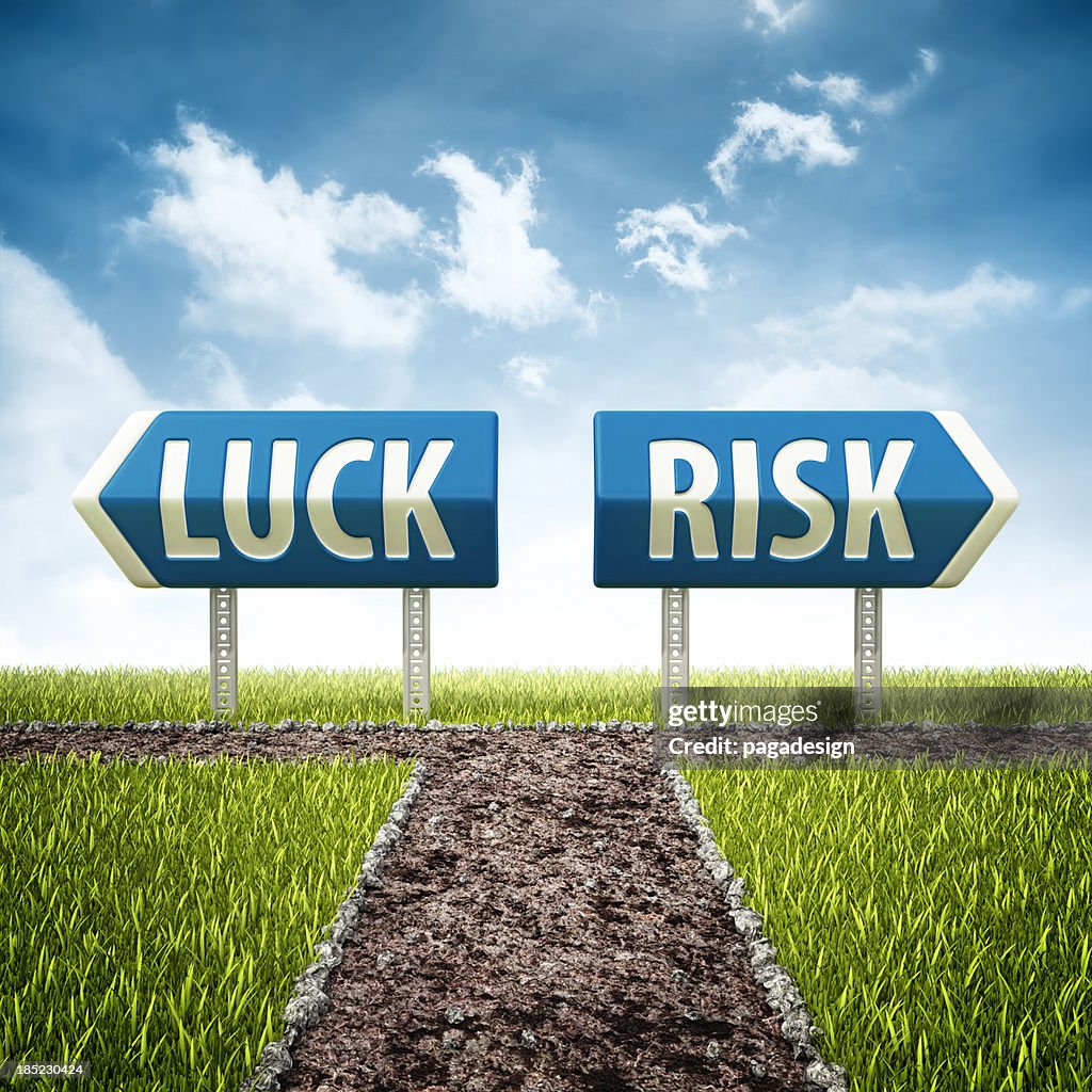 Luck And Risk Luck And Risk Crossroad High-Res Stock Photo - Getty Images