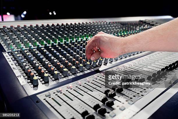 sound board - hand sliding stock pictures, royalty-free photos & images