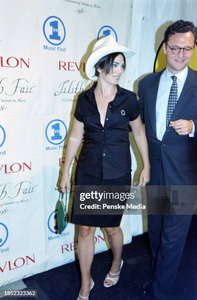 Karen Duffy and John Lambros attend a fundraiser for the National Women's Cancer Research Alliance, presented by Revlon and VH1 and featuring a...
