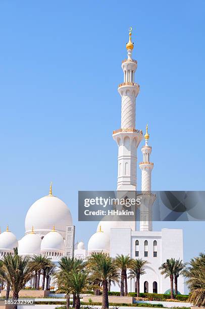 sheikh-zayed-moschee in abu dhabi - sheikh zayed mosque stock-fotos und bilder