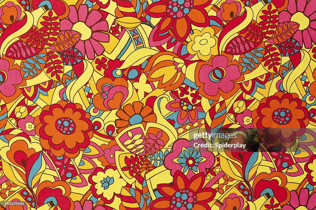 Vintage Fabric Background SB51 1962-1972