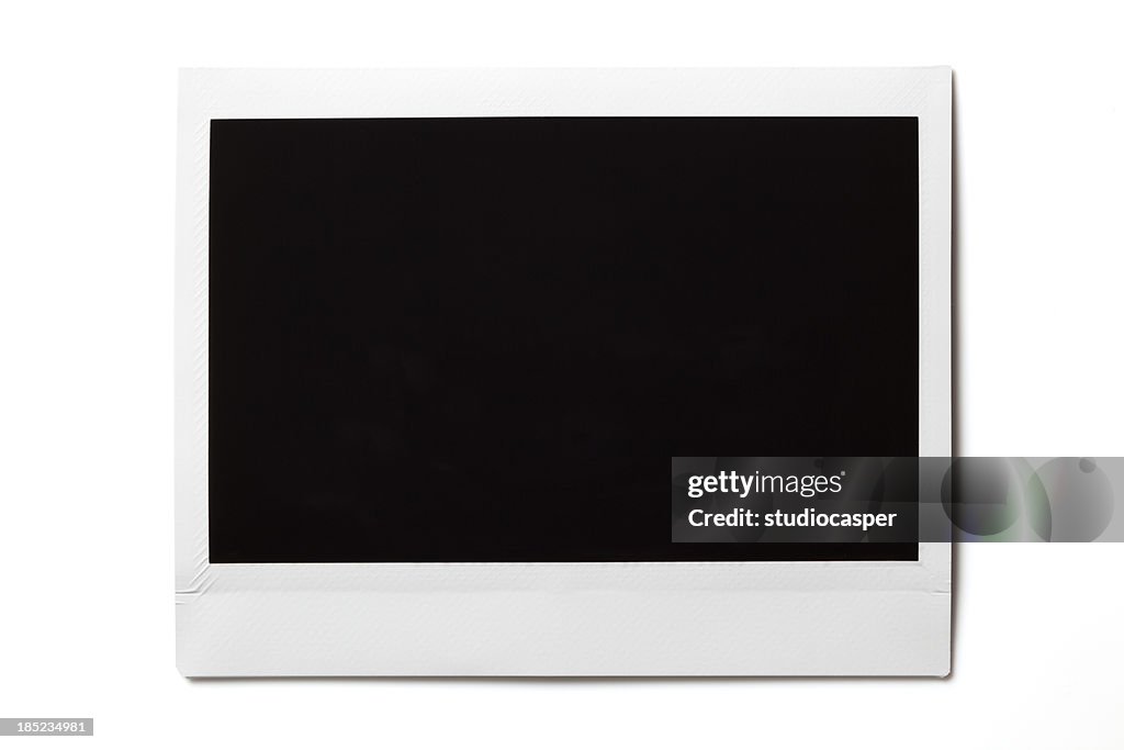 Blank  photo on white