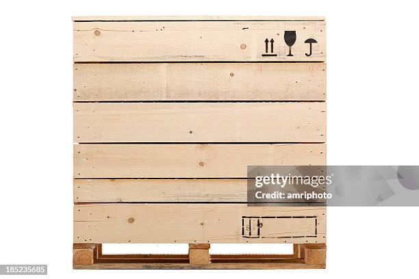 wooden crate - wooden box stockfoto's en -beelden