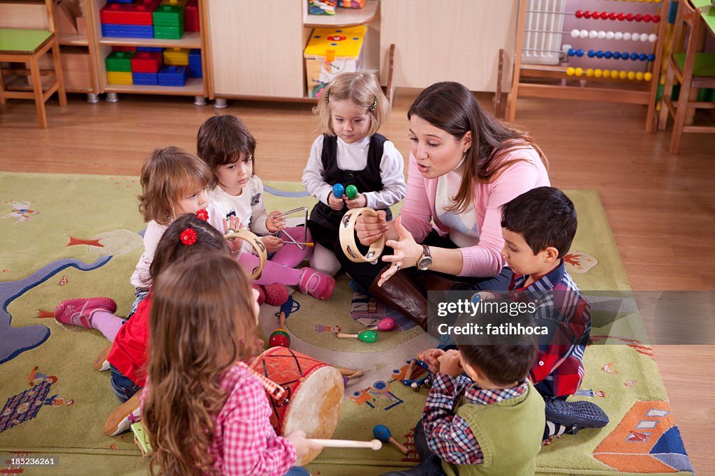 Preschoolers and Teacher