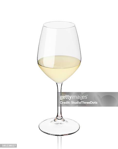 glass of white wine - chardonnay grape stock pictures, royalty-free photos & images