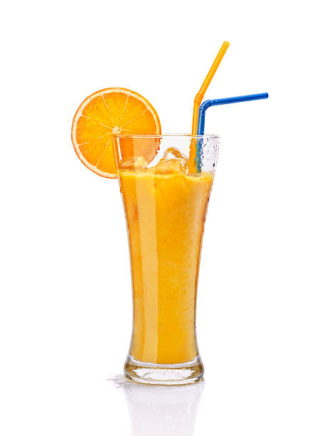 glass of fresh orange juice - orange cocktail stock pictures, royalty-free photos & images