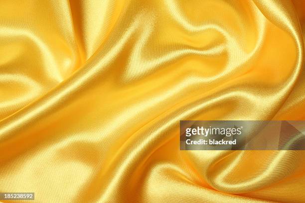 黄色シルクの質感 - silk ストックフォトと画像