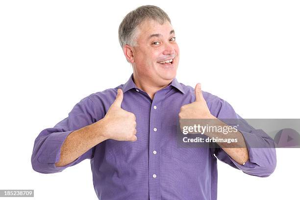 excited man gives two thumbs up - cheesy grin stock pictures, royalty-free photos & images