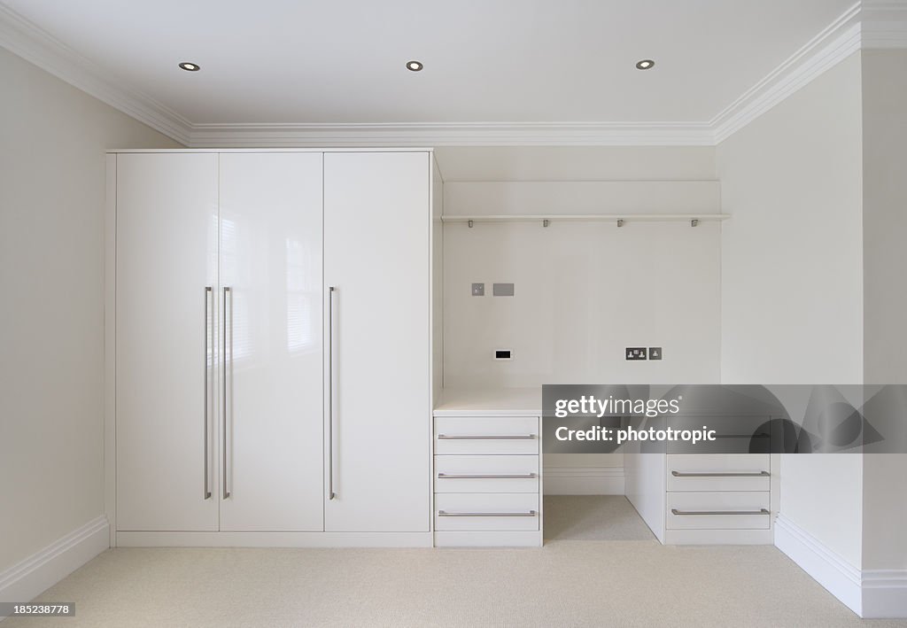 Wardrobe and desk unit