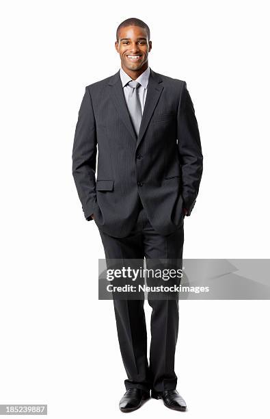 handsome businessman in a suit - isolated - black suit stock pictures, royalty-free photos & images