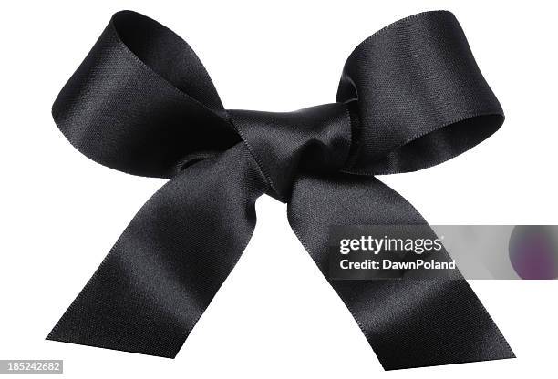 big black bow - satin stockfoto's en -beelden