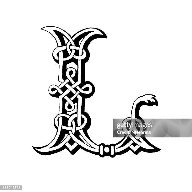 celtic letter l - letter l stock illustrations