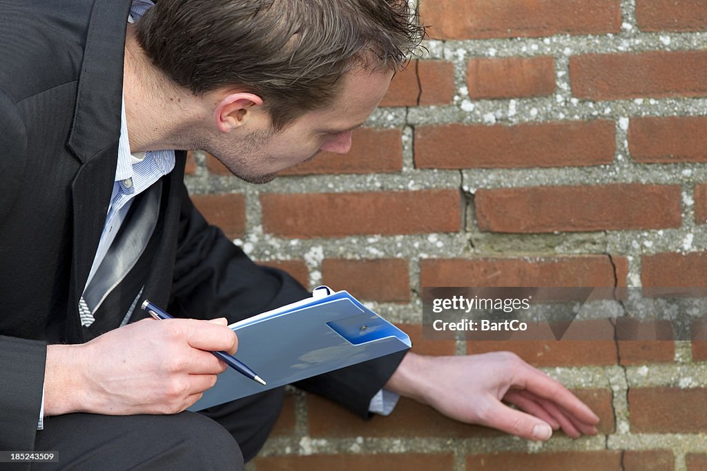 Insurance claim expert at work