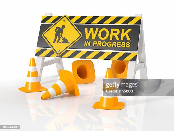 work in progress - sign stock pictures, royalty-free photos & images